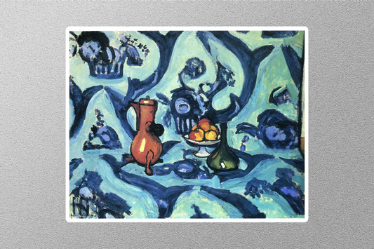 Blue Tablecloth Art Sticker