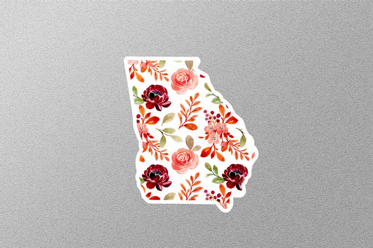 Floral Georgia State Sticker