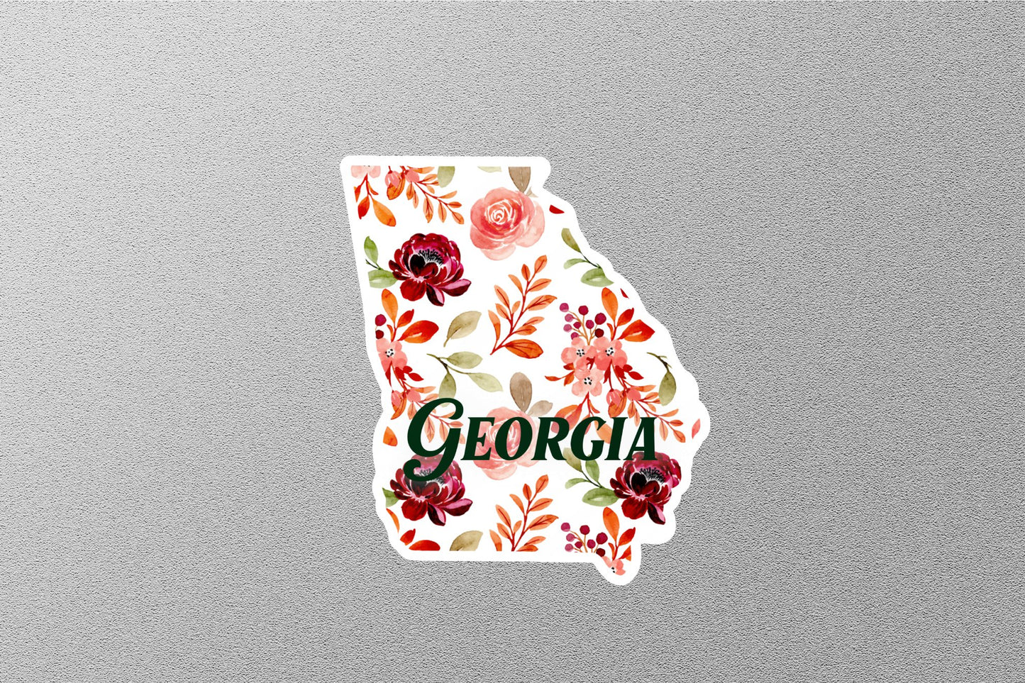Floral Georgia State Sticker