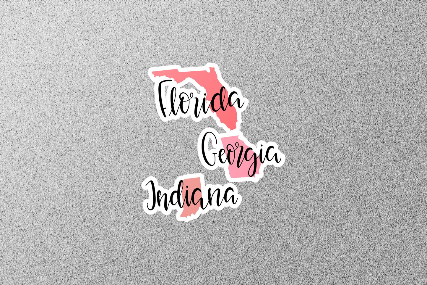 Florida Georgia Indiana State Sticker