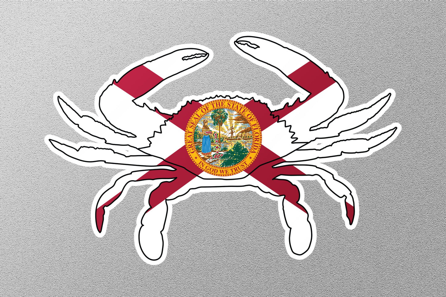 Florida Flag Crab Sticker