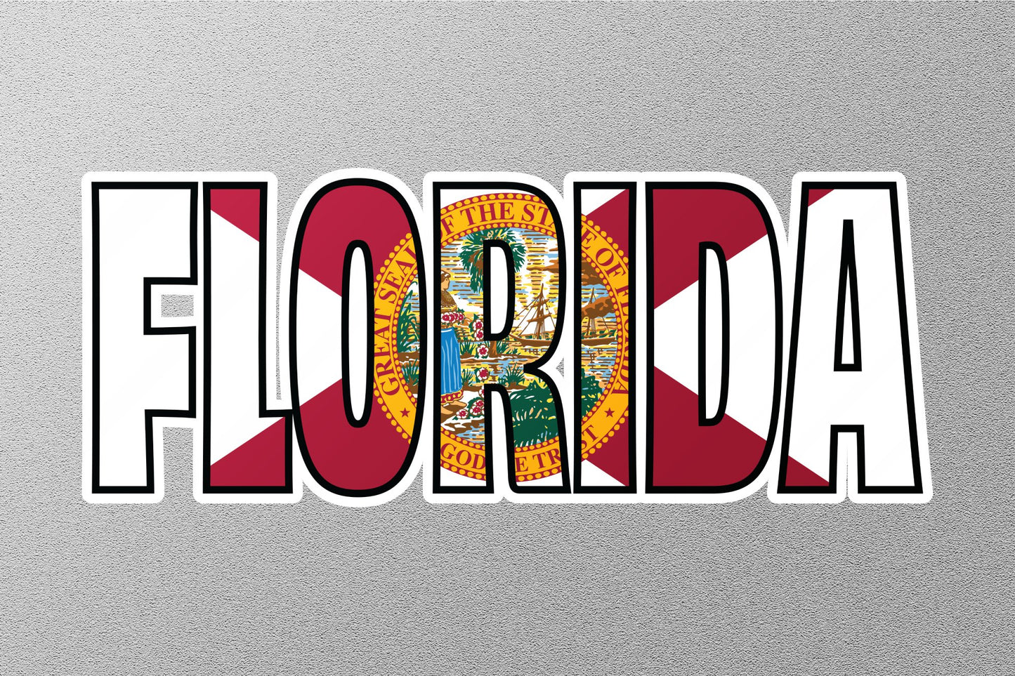 Florida Name Flag Sticker