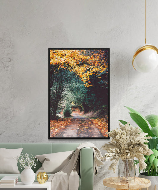 Forest Path In Autumn Poster - Matte Paper