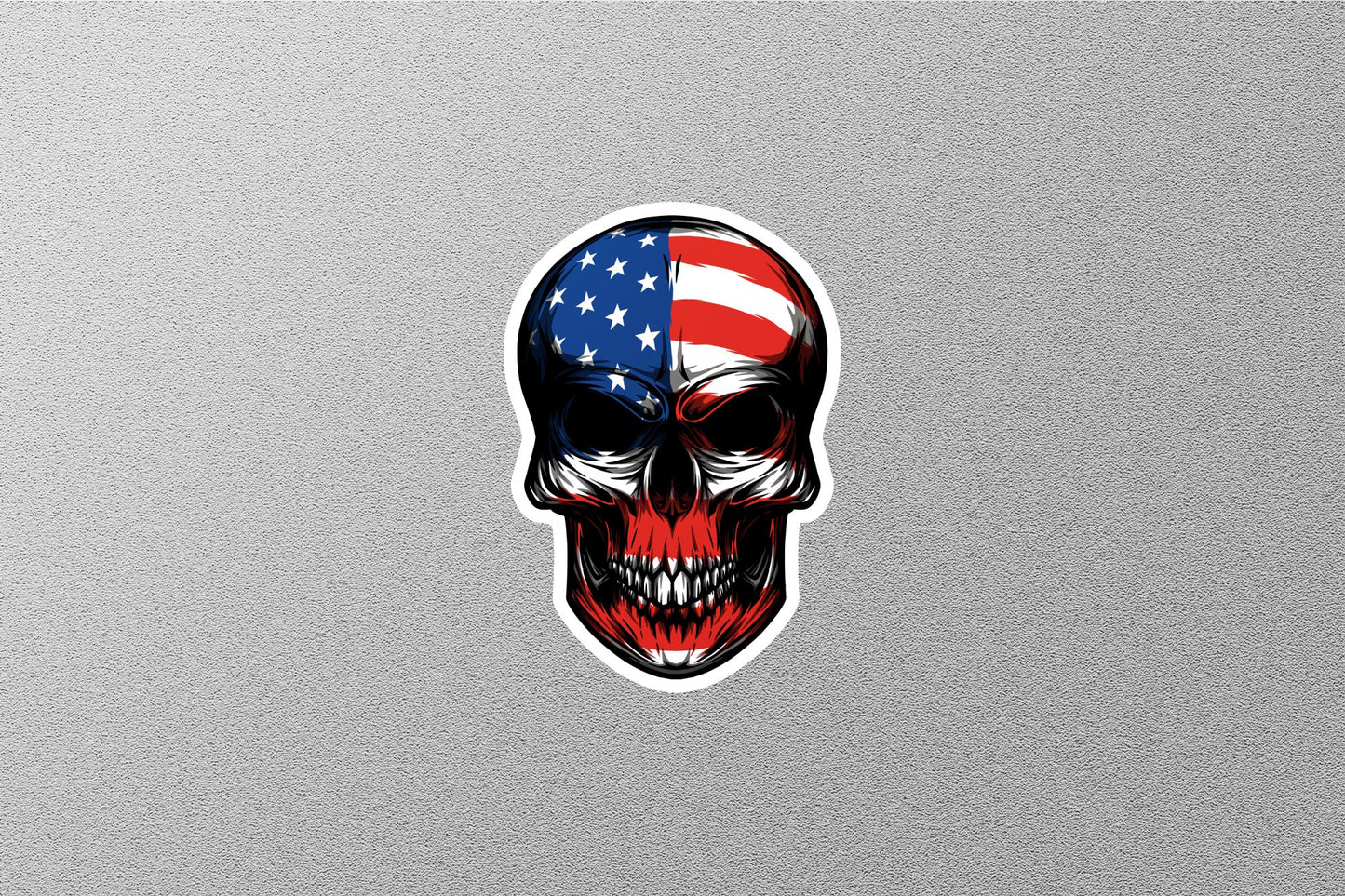 American Flag Skull Sticker