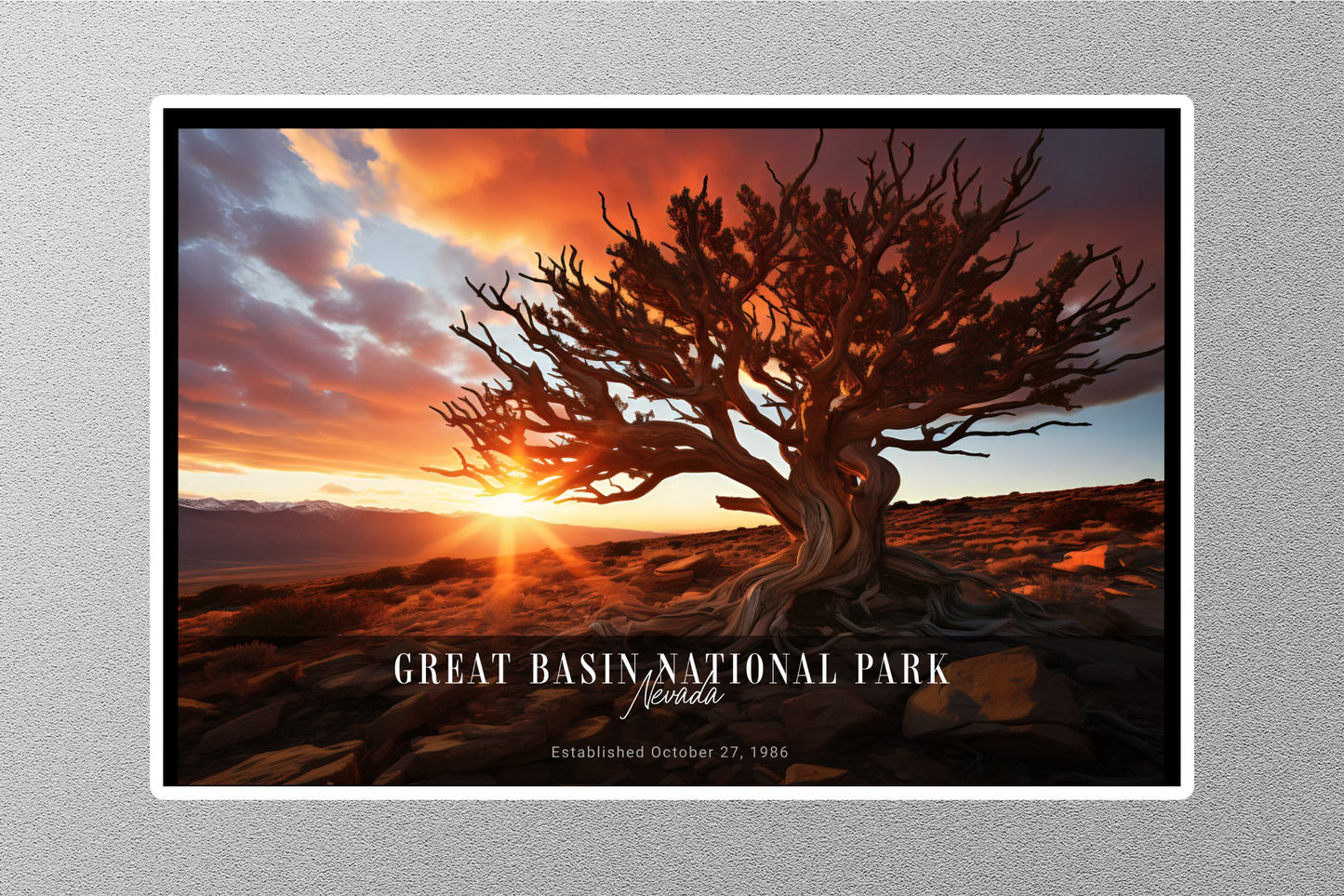 Great Basin Sunrise National Park Sticker