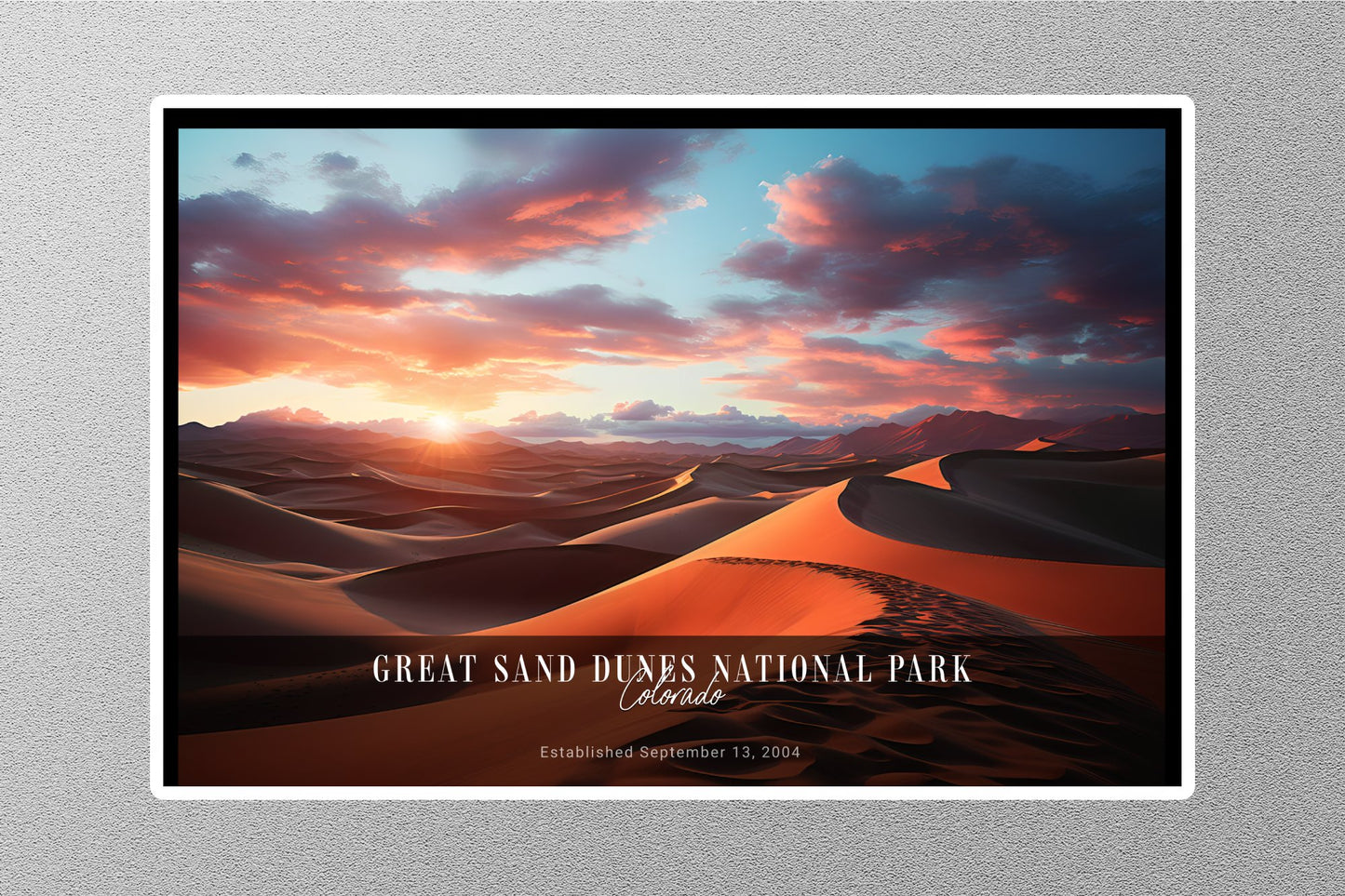 Great Sand Dunes Sunrise National Park Sticker