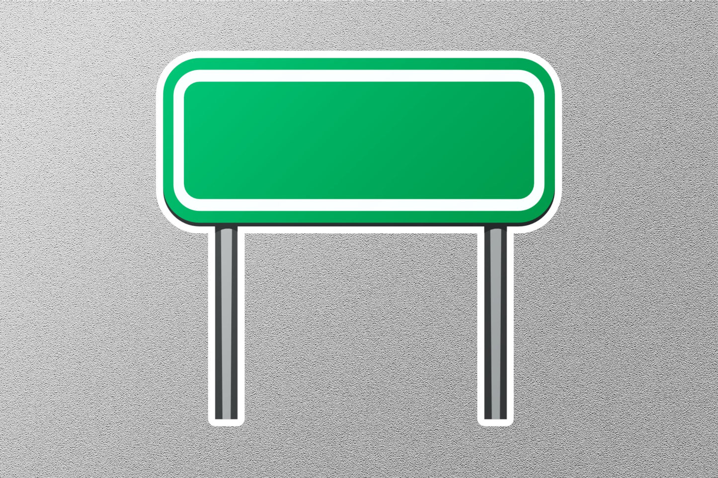 Blank Green Road Street Sign Sticker