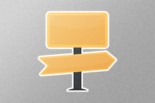 Yellow Blank Direction Street Sign Sticker