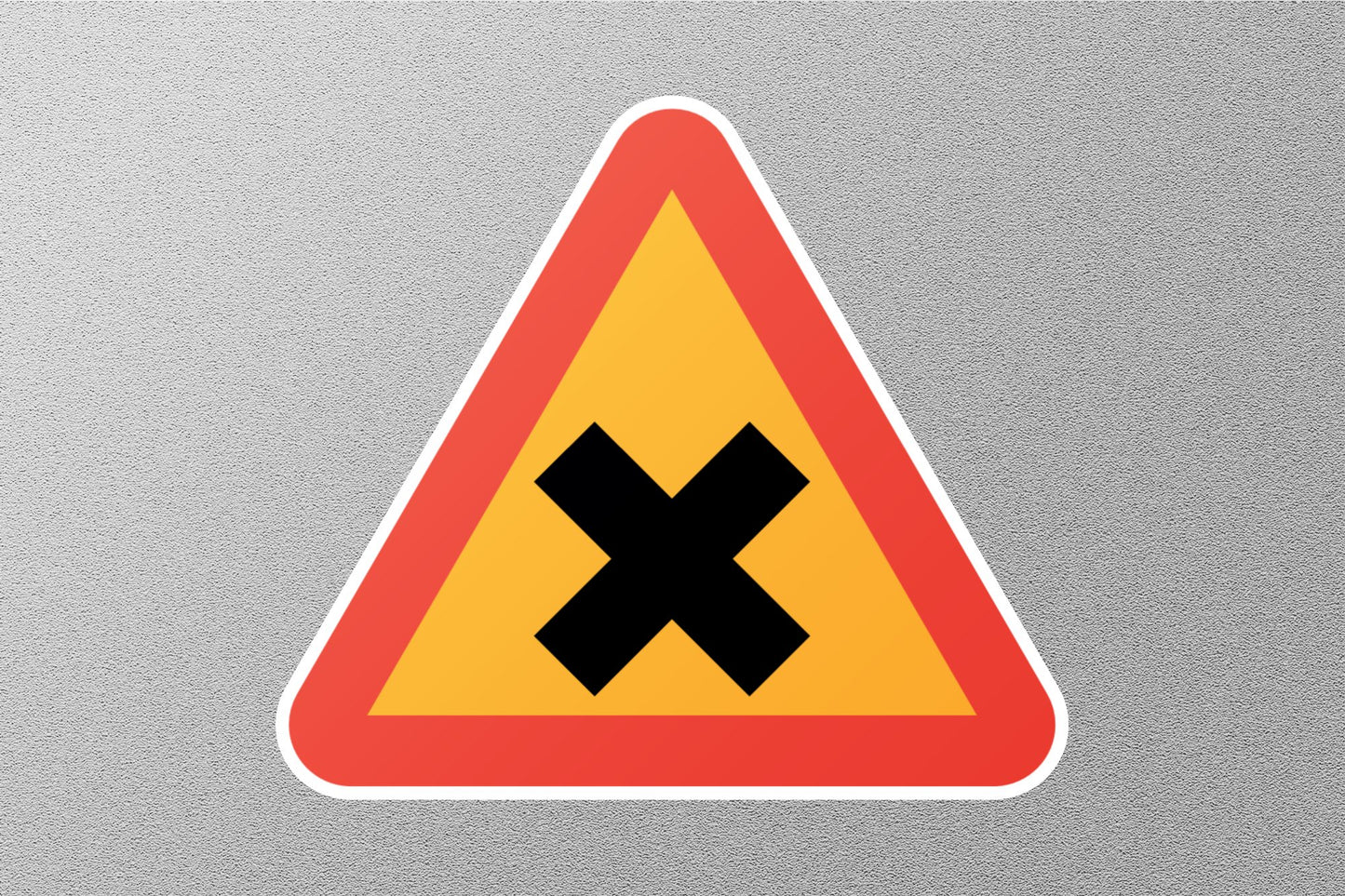 Cross Road Street Sign Sticker