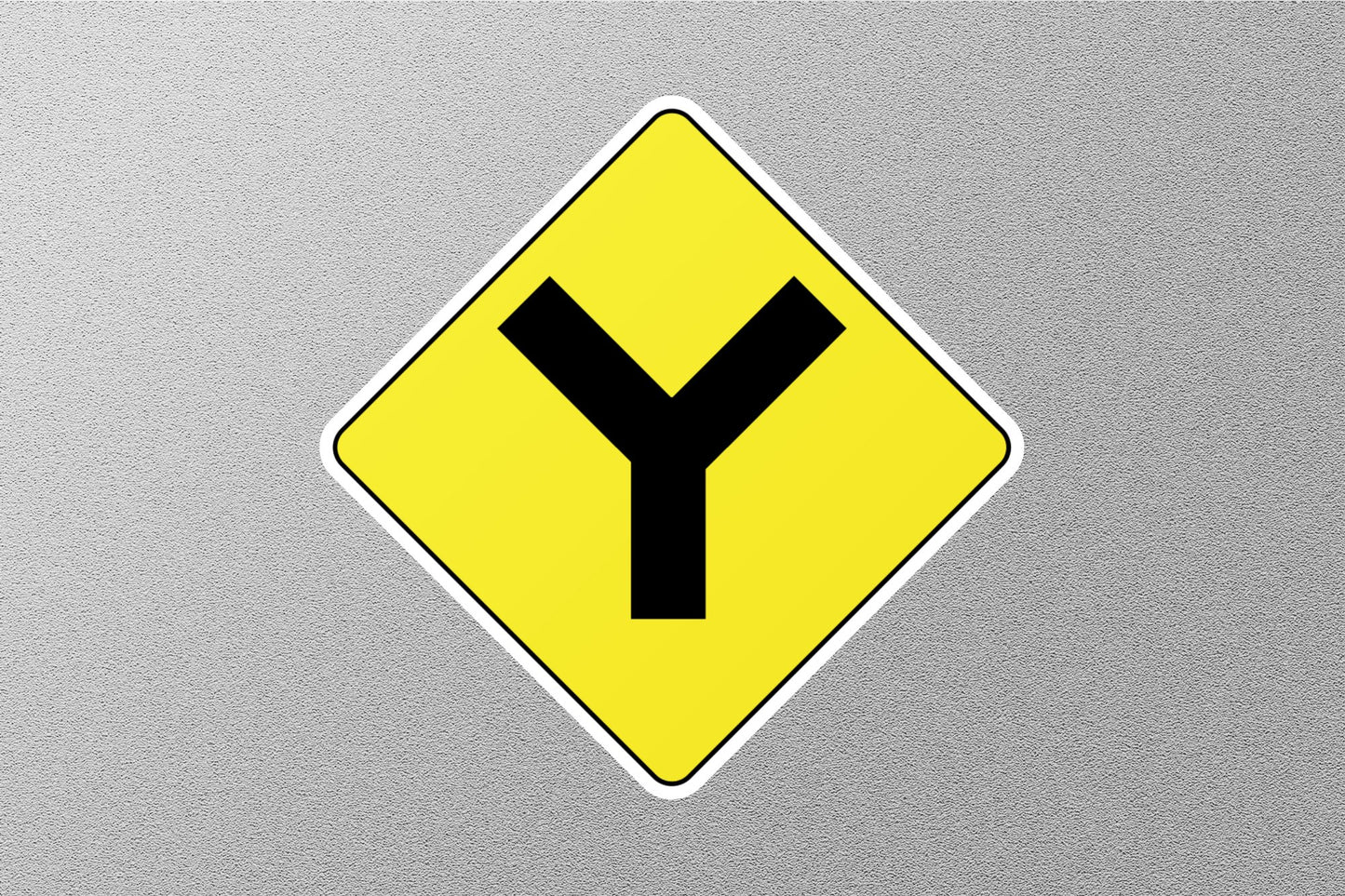 Y Intersection Street Sign Sticker