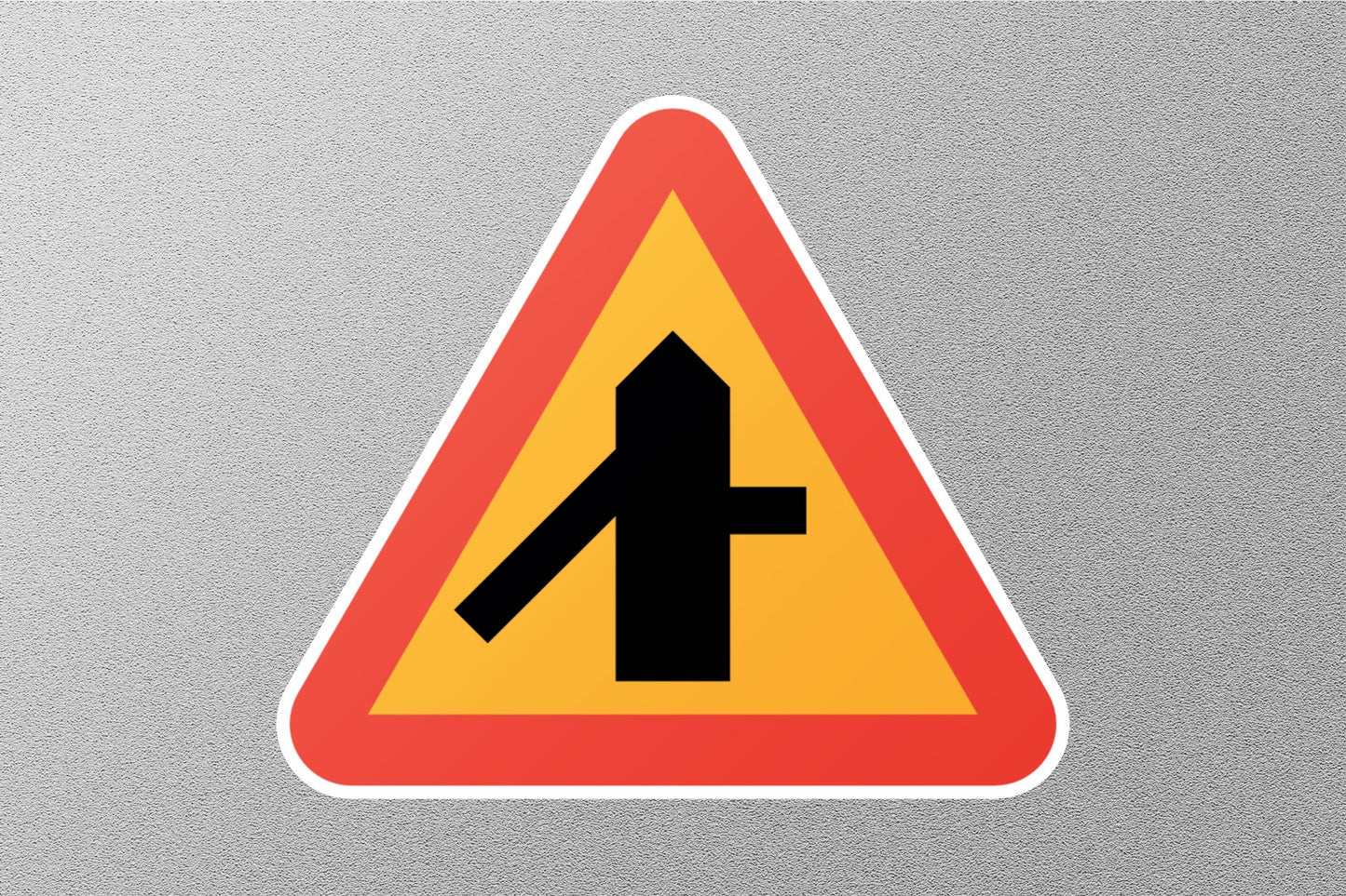 Triangle Cross Street Sign Sticker