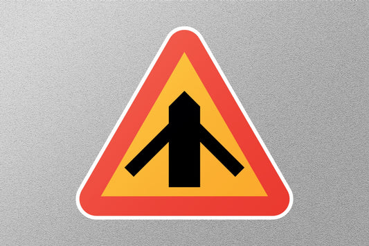 Intersection Warning Street Sign Sticker