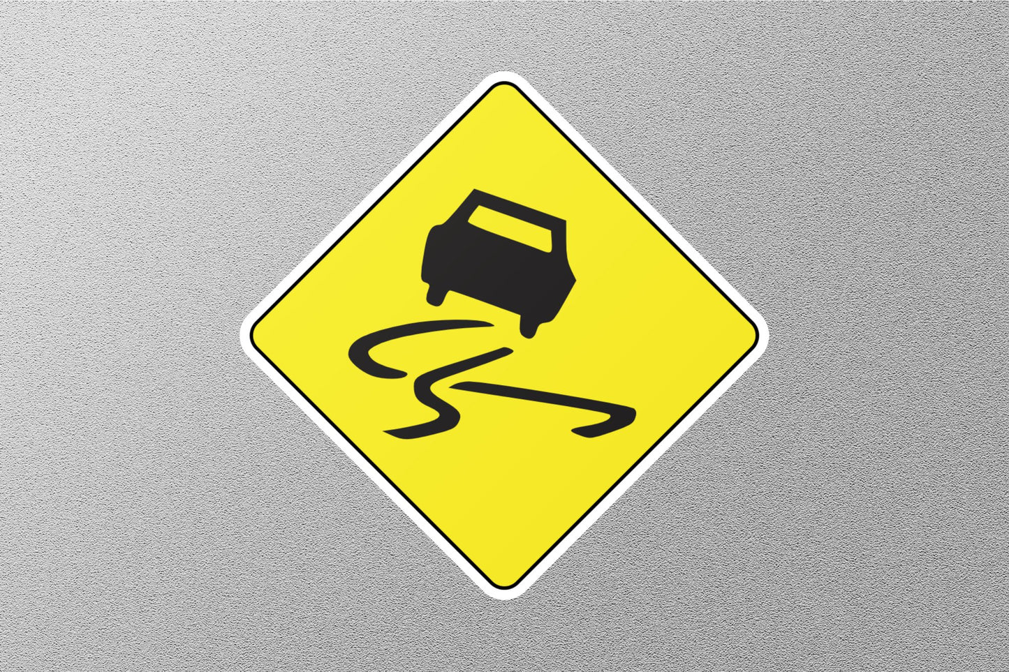 Slippery Road Street Sign Sticker