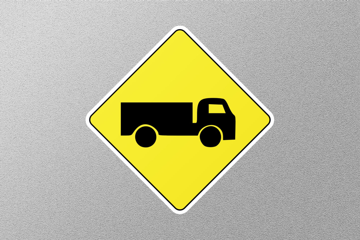 Caution Truck Street Sign Sticker