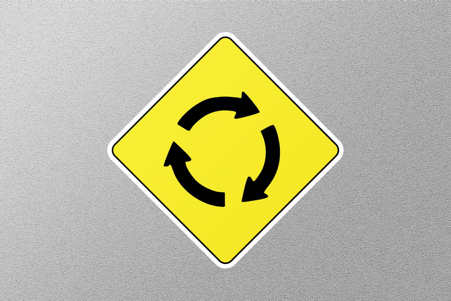 Roundabout Ahead Street Sign Sticker