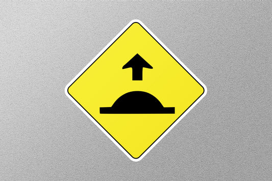 Road Hump Ahead Street Sign Sticker