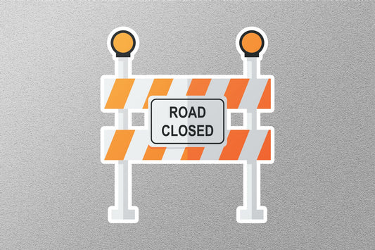 Road Closed Street Sign Sticker