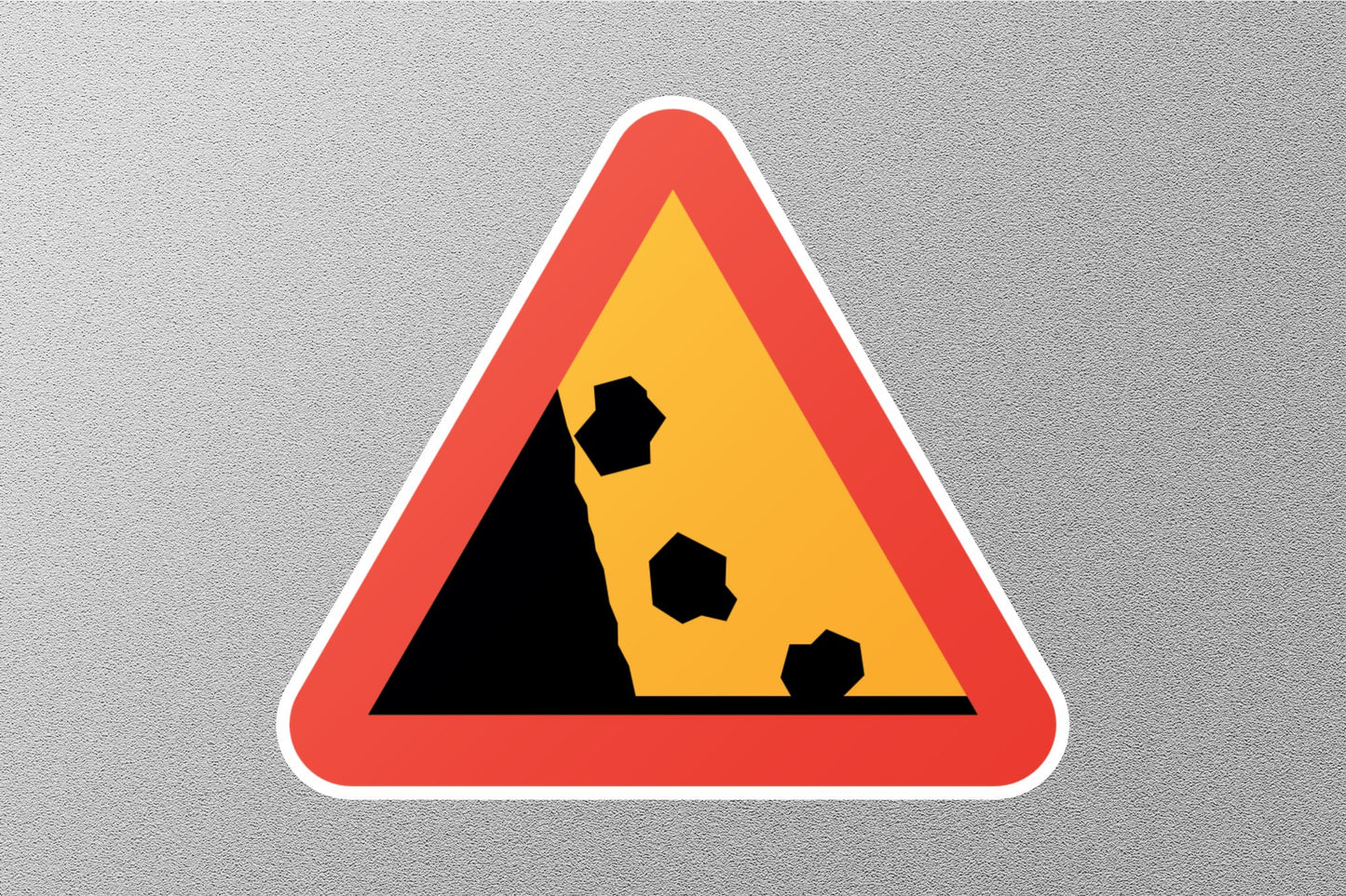 Falling Rocks Street Sign Sticker