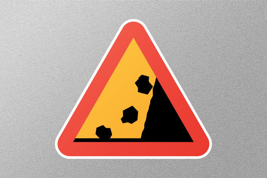 Falling Rocks Road Street Sign Sticker