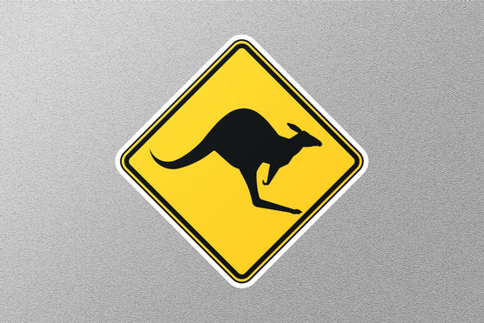 Kangaroo Road Street Sign Sticker