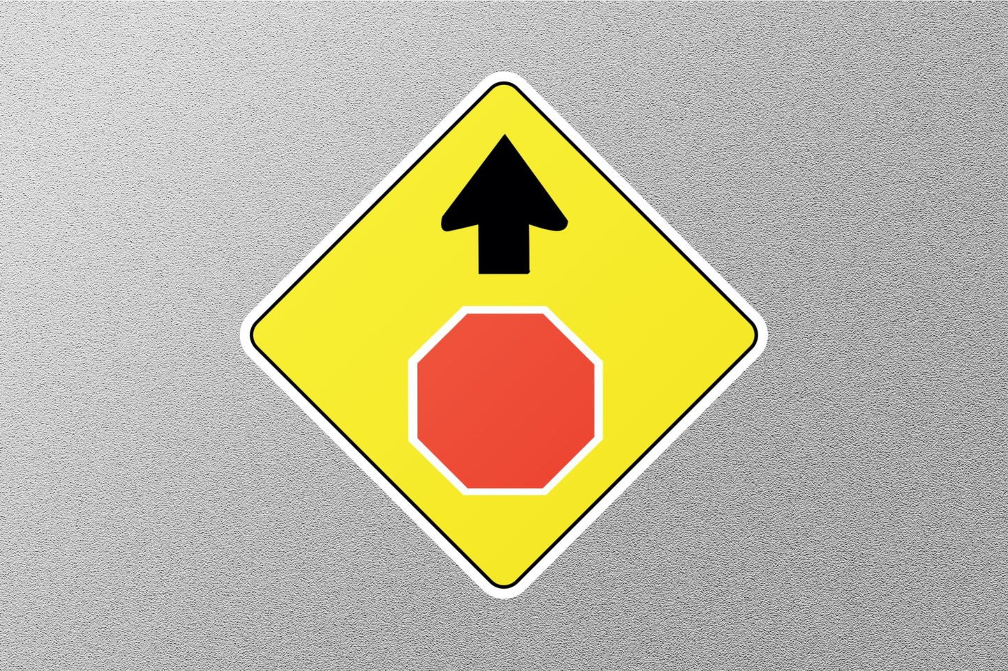 Stop Sign Ahead Street Sign Sticker