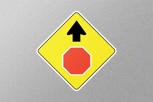 Stop Sign Ahead Street Sign Sticker