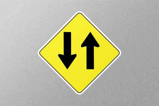 Two Way Road Street Sign Sticker