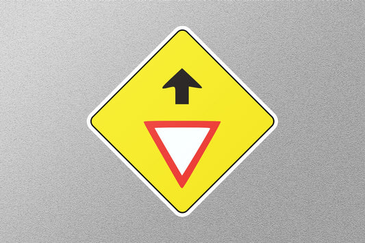 Yield Ahead Street Sign Sticker