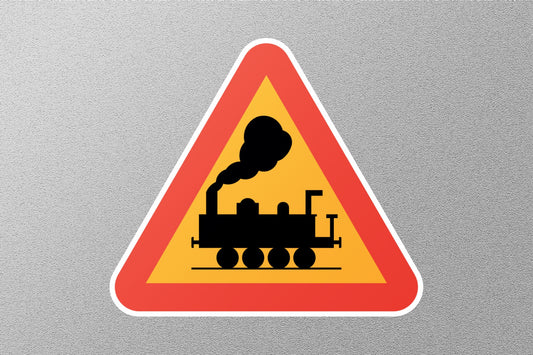 Railroad Track Street Sign Sticker