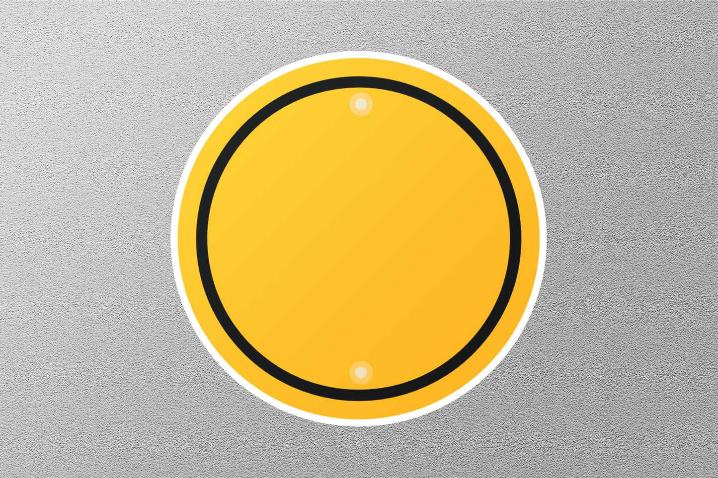 Blank Round Road Street Sign Sticker