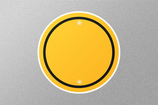 Blank Round Road Street Sign Sticker