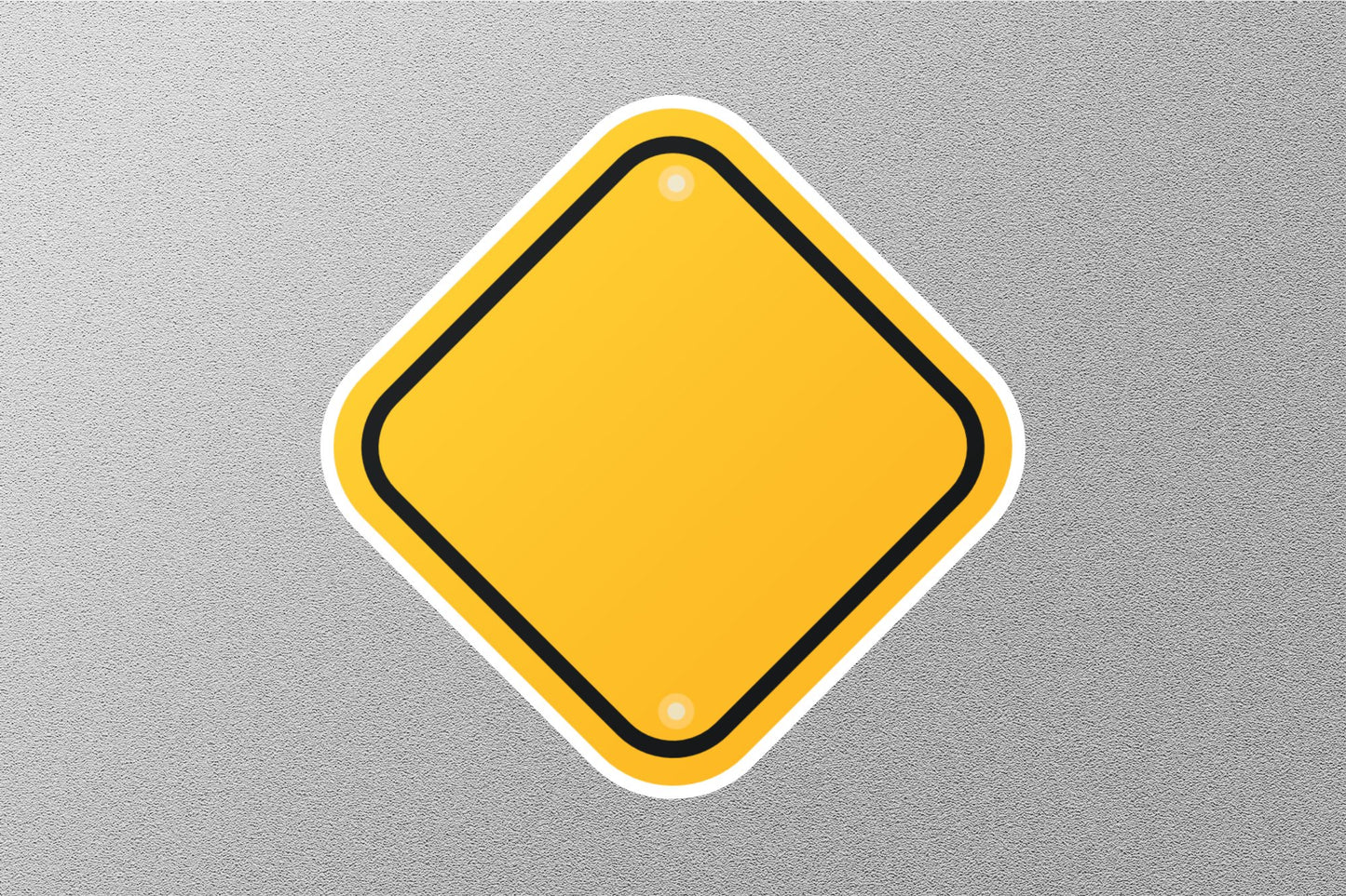 Blank Yellow Road Street Sign Sticker