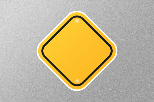 Blank Yellow Road Street Sign Sticker