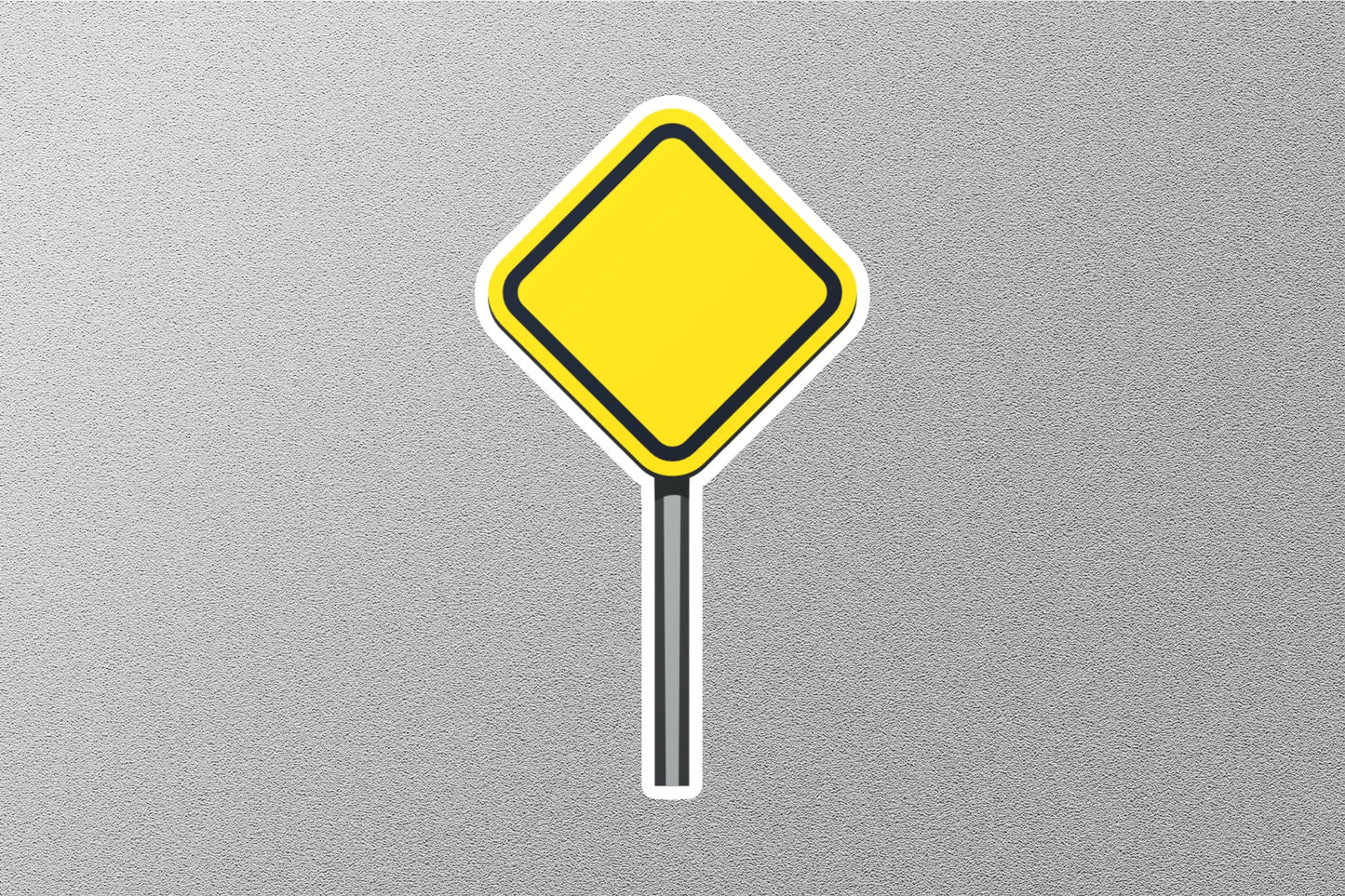 Yellow Caution Street Sign Sticker