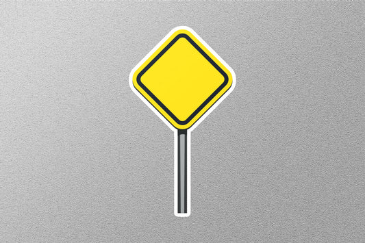 Yellow Caution Street Sign Sticker