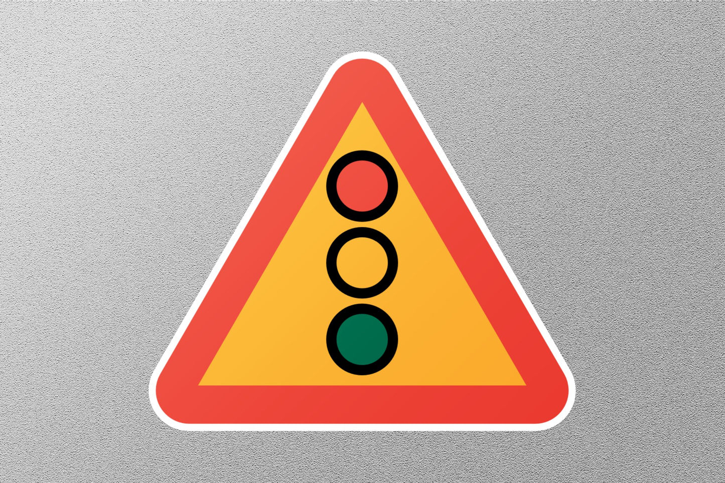 Traffic Light Triangle Street Sign Sticker