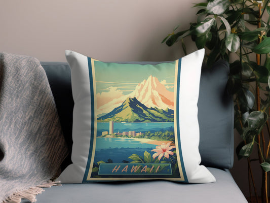 Vintage Hawaii 2 Throw Pillow