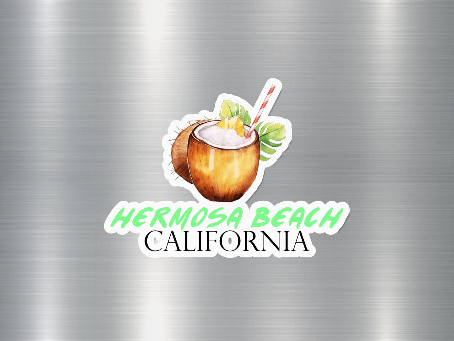 Hermosa Beach California Coconut Sticker