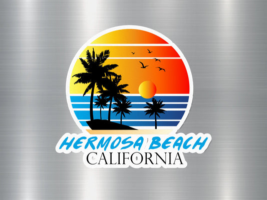 Hermosa Beach California Sunset Sticker