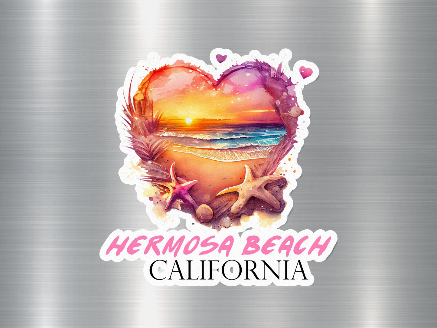 Hermosa Beach California Heart Sticker