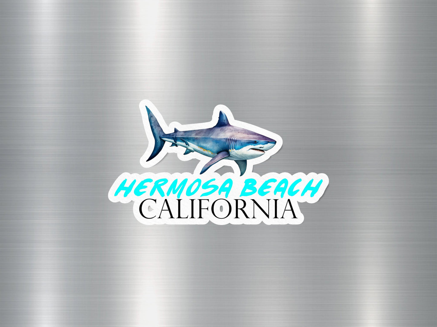 Hermosa Beach California Shark Sticker