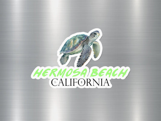 Hermosa Beach California Turtle Sticker