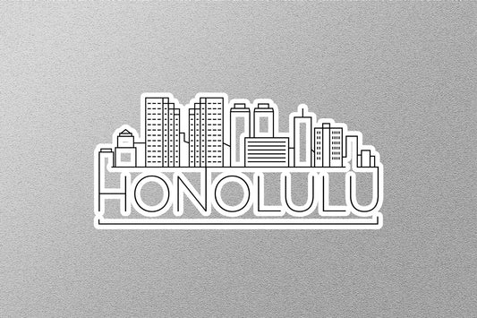 Honolulu Skyline Sticker