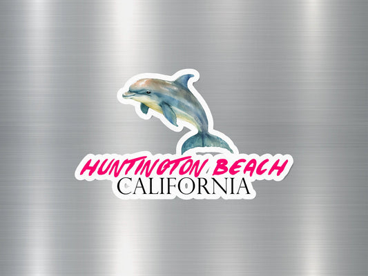 Huntington California Dolphin Sticker