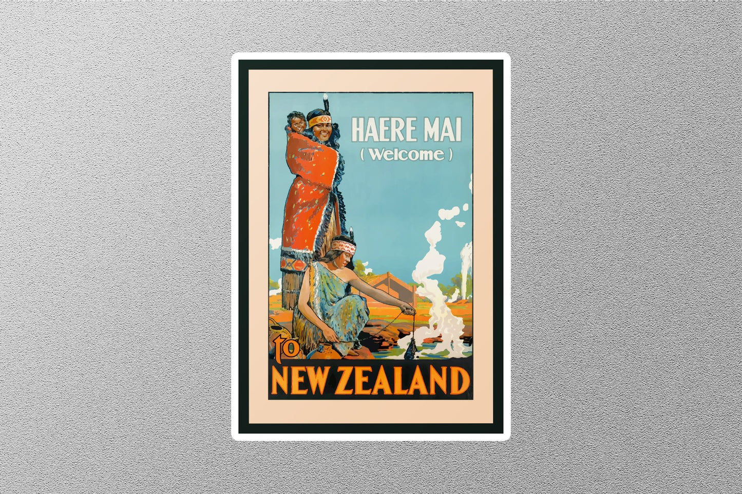 Wholesale Vintage Haere Mai Travel Sticker