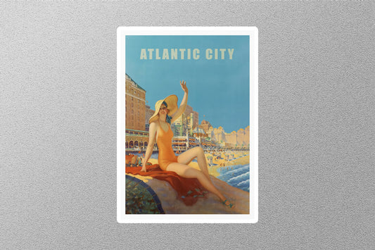 Wholesale Vintage Atlantic City Travel Sticker