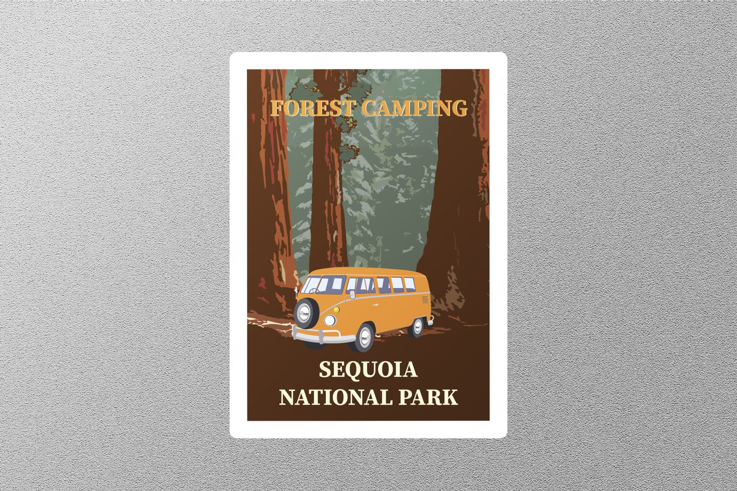 Vintage Sequoia National Park Travel Sticker