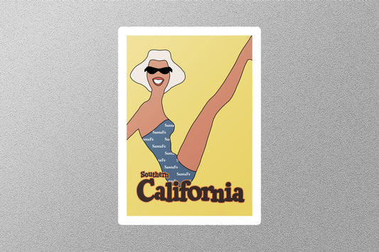 Vintage California Santa Fe Travel Sticker