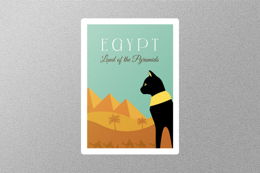 Vintage Cat Egypt Travel Sticker