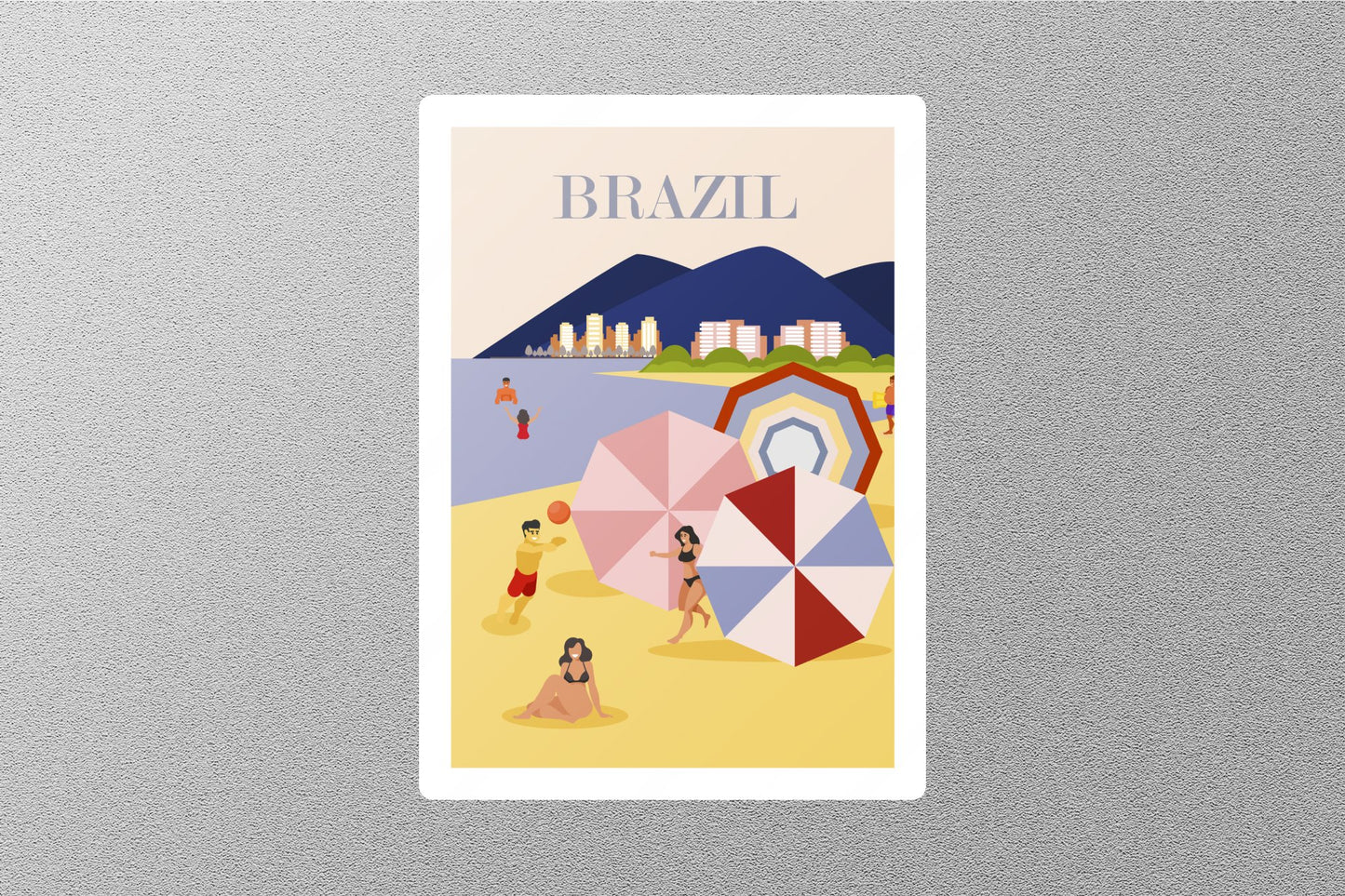 Wholesale Vintage Retro Brazil Travel Sticker